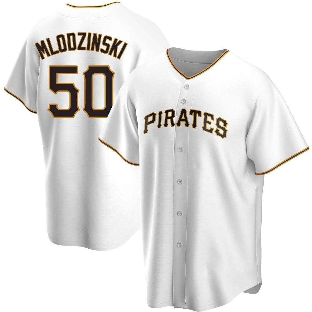 Youth Replica Pittsburgh Pirates Carmen Mlodzinski Home Jersey - White Youth Replica Pittsburgh Pirates Carmen Mlodzinski Home Jersey - White