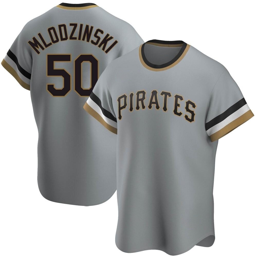 Youth Replica Pittsburgh Pirates Carmen Mlodzinski Road Cooperstown Collection Jersey - Gray Youth Replica Pittsburgh Pirates Carmen Mlodzinski Road Cooperstown Collection Jersey - Gray