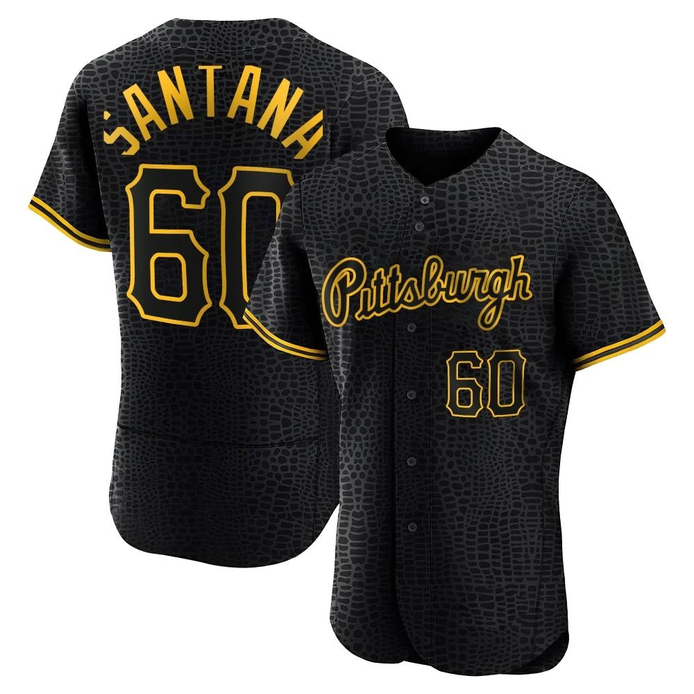 Authentic Pittsburgh Pirates Dennis Santana Snake Skin City Jersey - Black Authentic Pittsburgh Pirates Dennis Santana Snake Skin City Jersey - Black
