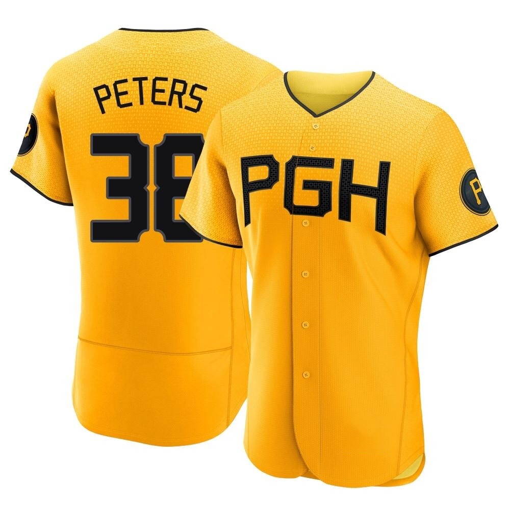 Authentic Pittsburgh Pirates Dillon Peters 2023 City Connect Jersey - Gold Authentic Pittsburgh Pirates Dillon Peters 2023 City Connect Jersey - Gold