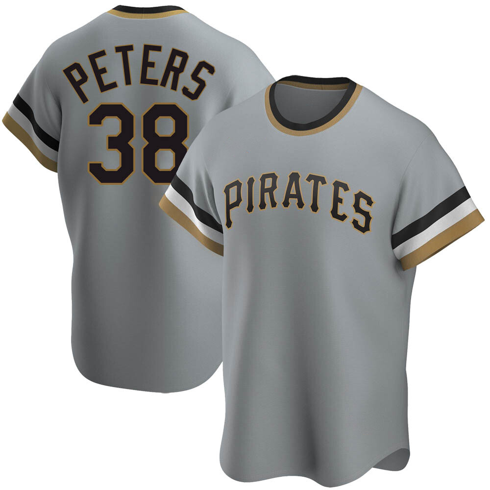 Replica Pittsburgh Pirates Dillon Peters Road Cooperstown Collection Jersey - Gray Replica Pittsburgh Pirates Dillon Peters Road Cooperstown Collection Jersey - Gray