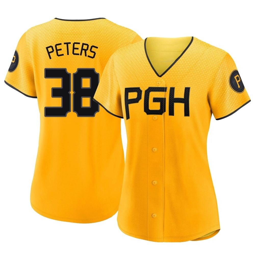 Women's Replica Pittsburgh Pirates Dillon Peters 2023 City Connect Jersey - Gold Women's Replica Pittsburgh Pirates Dillon Peters 2023 City Connect Jersey - Gold