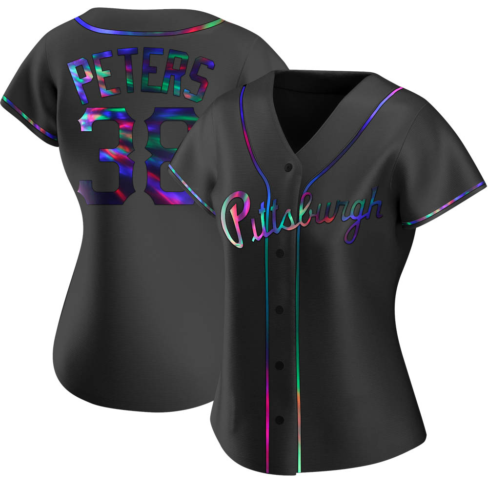 Women's Replica Pittsburgh Pirates Dillon Peters Alternate Jersey - Black Holographic Women's Replica Pittsburgh Pirates Dillon Peters Alternate Jersey - Black Holographic