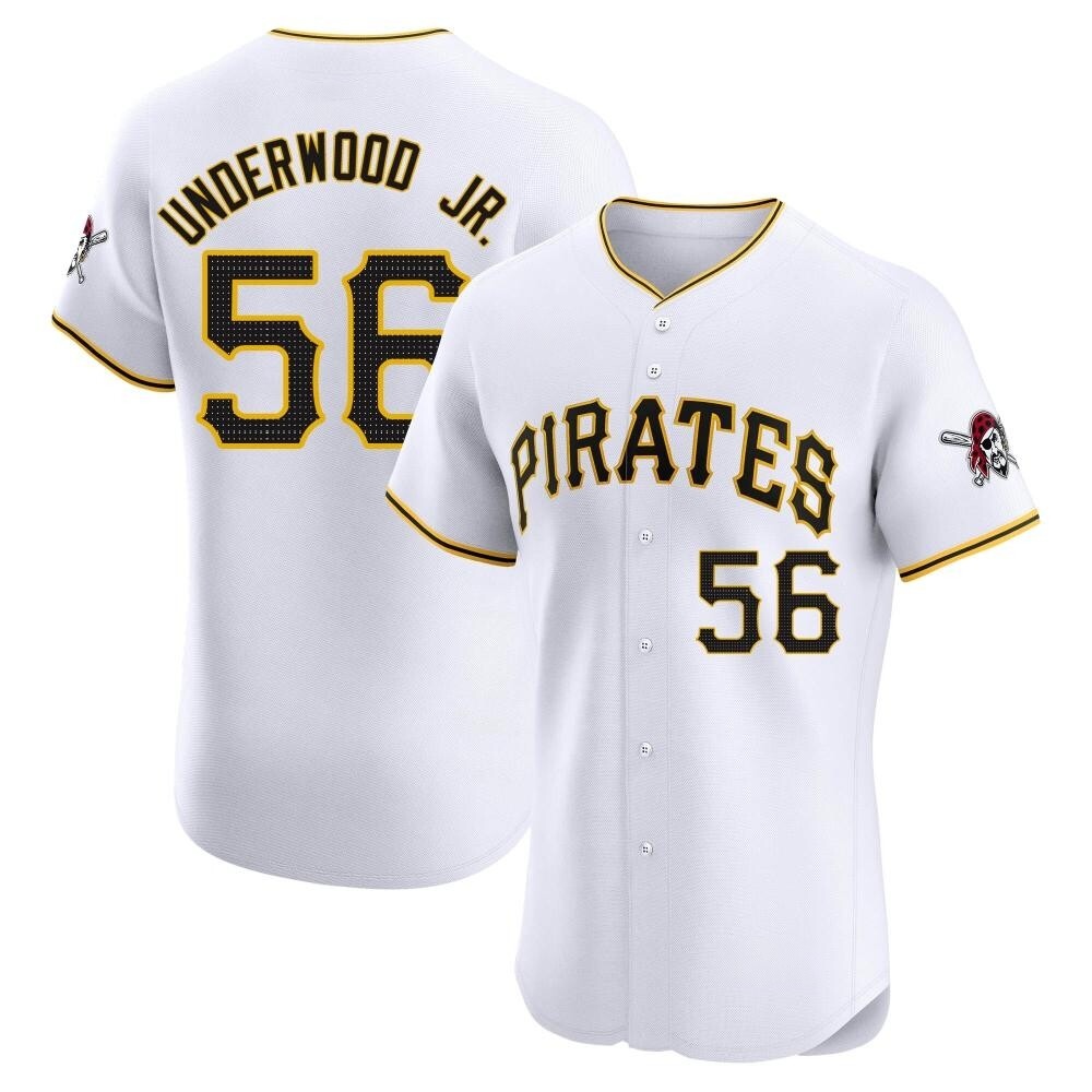 Elite Pittsburgh Pirates Duane Underwood Jr. Home Jersey - White Elite Pittsburgh Pirates Duane Underwood Jr. Home Jersey - White