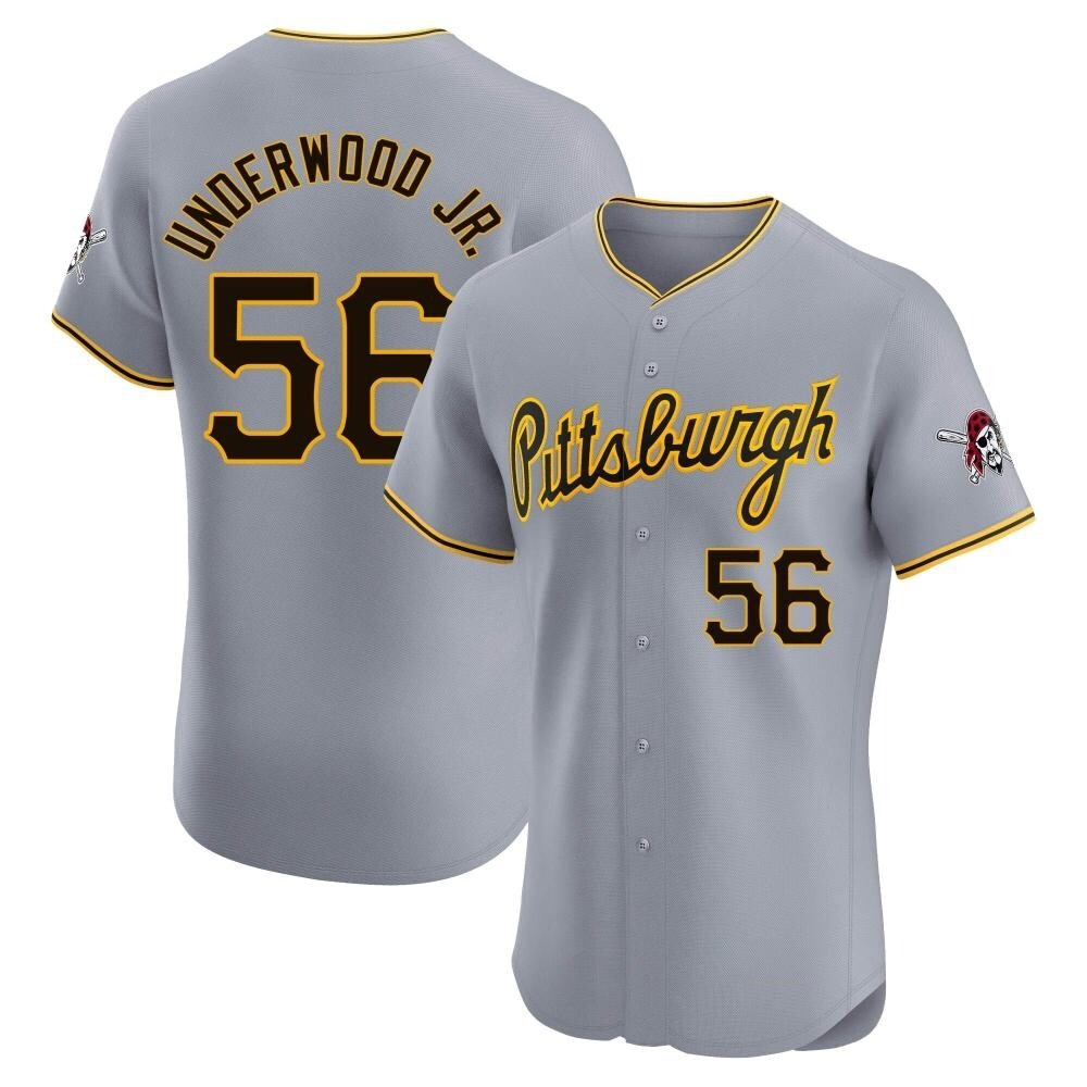 Elite Pittsburgh Pirates Duane Underwood Jr. Road Jersey - Gray Elite Pittsburgh Pirates Duane Underwood Jr. Road Jersey - Gray
