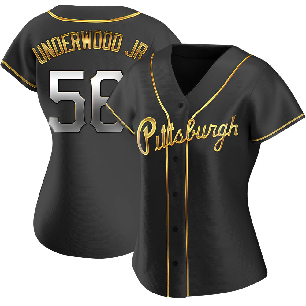 Women's Replica Pittsburgh Pirates Duane Underwood Jr. Alternate Jersey - Black Golden Women's Replica Pittsburgh Pirates Duane Underwood Jr. Alternate Jersey - Black Golden