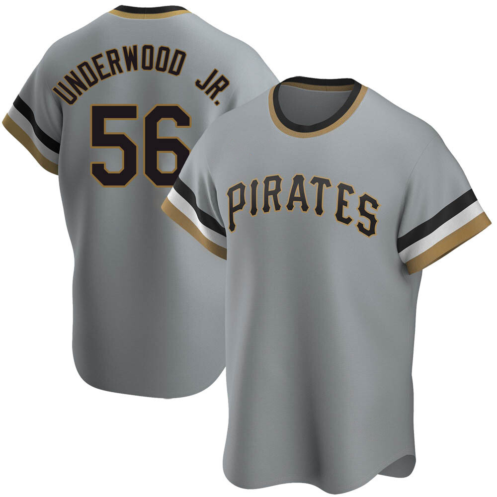 Youth Replica Pittsburgh Pirates Duane Underwood Jr. Road Cooperstown Collection Jersey - Gray Youth Replica Pittsburgh Pirates Duane Underwood Jr. Road Cooperstown Collection Jersey - Gray