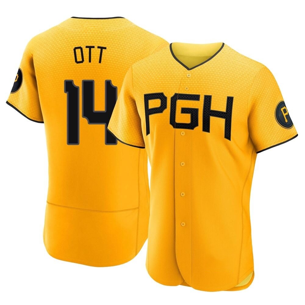 Authentic Pittsburgh Pirates Ed Ott 2023 City Connect Jersey - Gold Authentic Pittsburgh Pirates Ed Ott 2023 City Connect Jersey - Gold