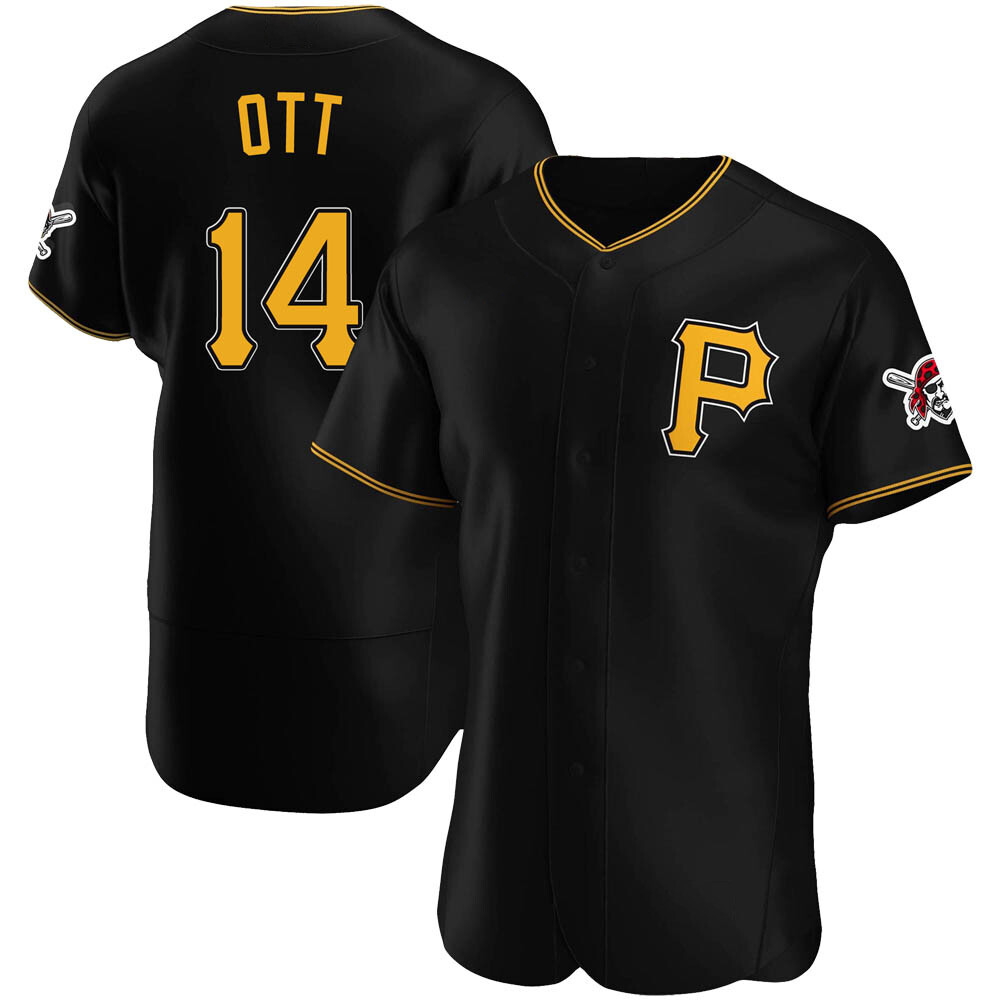 Authentic Pittsburgh Pirates Ed Ott Alternate Jersey - Black Authentic Pittsburgh Pirates Ed Ott Alternate Jersey - Black