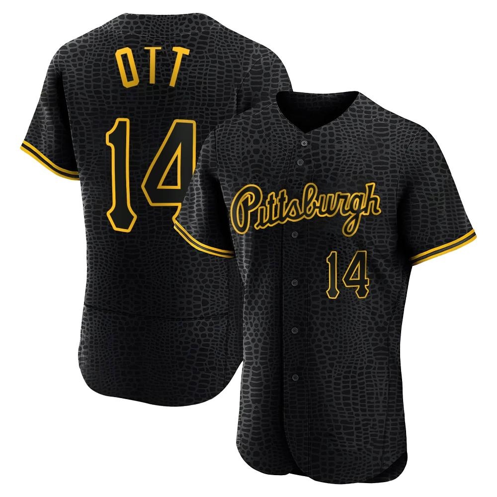 Authentic Pittsburgh Pirates Ed Ott Snake Skin City Jersey - Black Authentic Pittsburgh Pirates Ed Ott Snake Skin City Jersey - Black