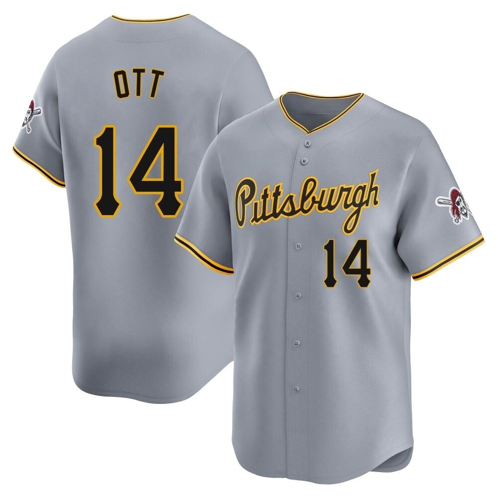 Limited Pittsburgh Pirates Ed Ott Away Jersey - Gray Limited Pittsburgh Pirates Ed Ott Away Jersey - Gray