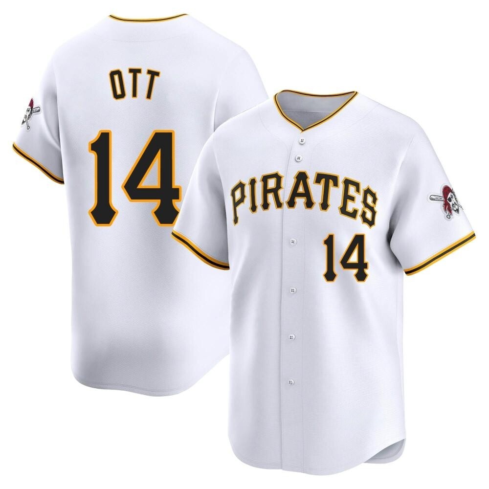 Limited Pittsburgh Pirates Ed Ott Home Jersey - White Limited Pittsburgh Pirates Ed Ott Home Jersey - White