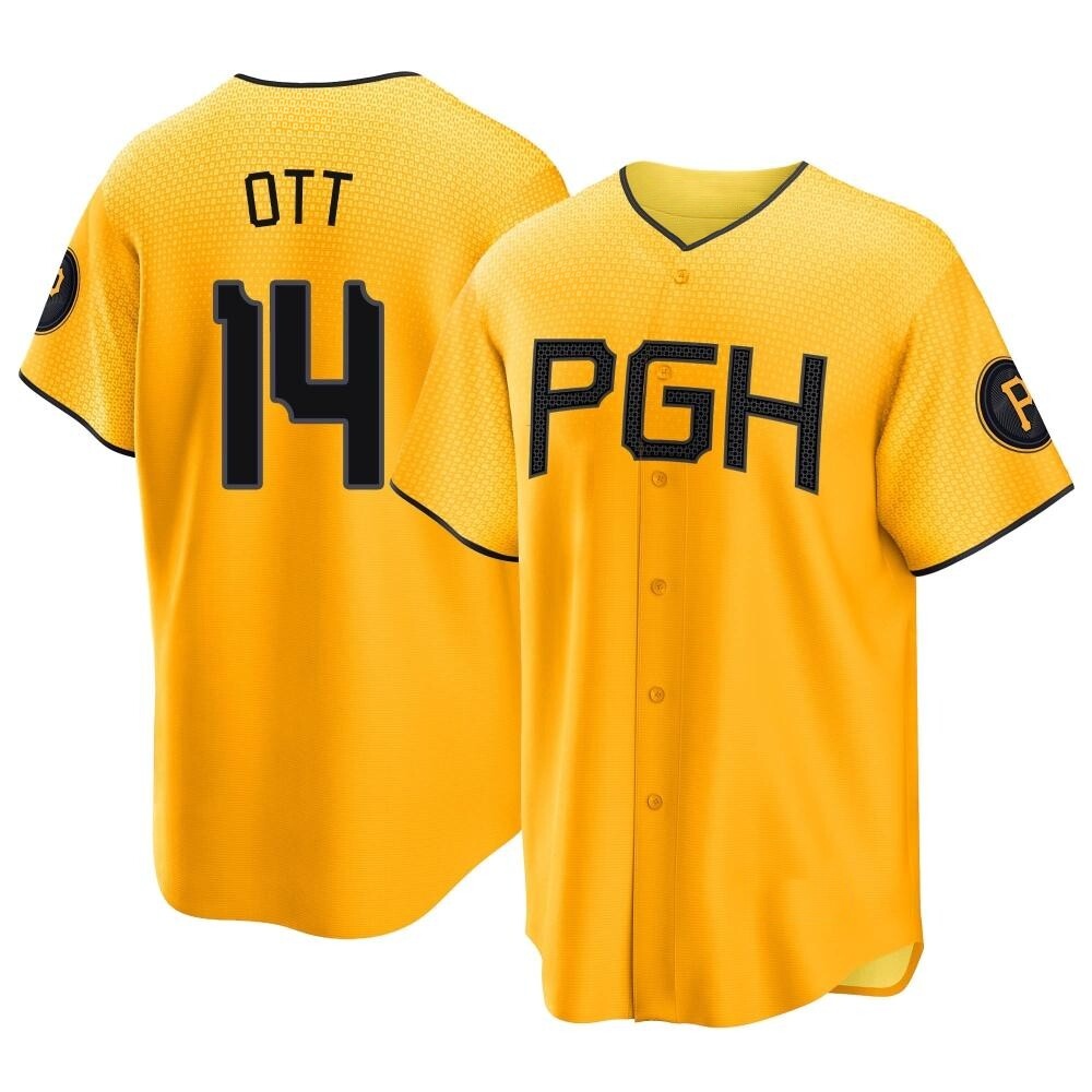 Replica Pittsburgh Pirates Ed Ott 2023 City Connect Jersey - Gold Replica Pittsburgh Pirates Ed Ott 2023 City Connect Jersey - Gold