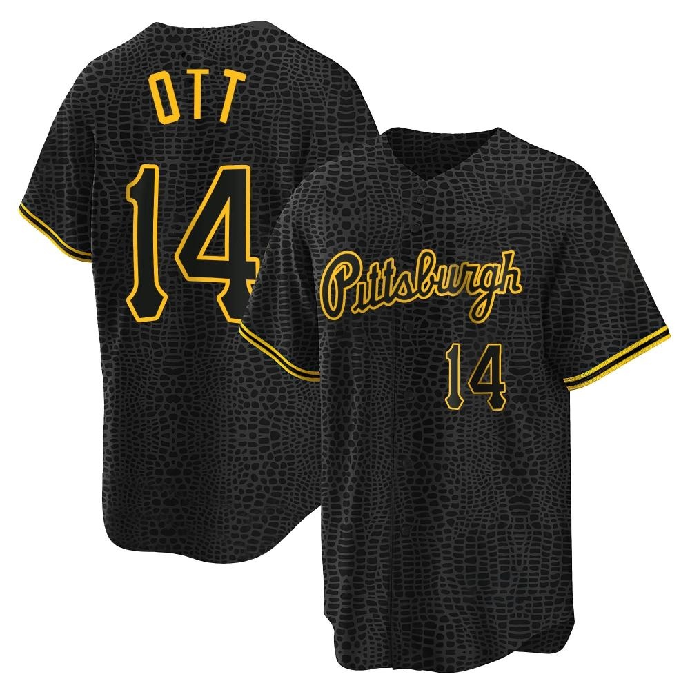 Replica Pittsburgh Pirates Ed Ott Snake Skin City Jersey - Black Replica Pittsburgh Pirates Ed Ott Snake Skin City Jersey - Black