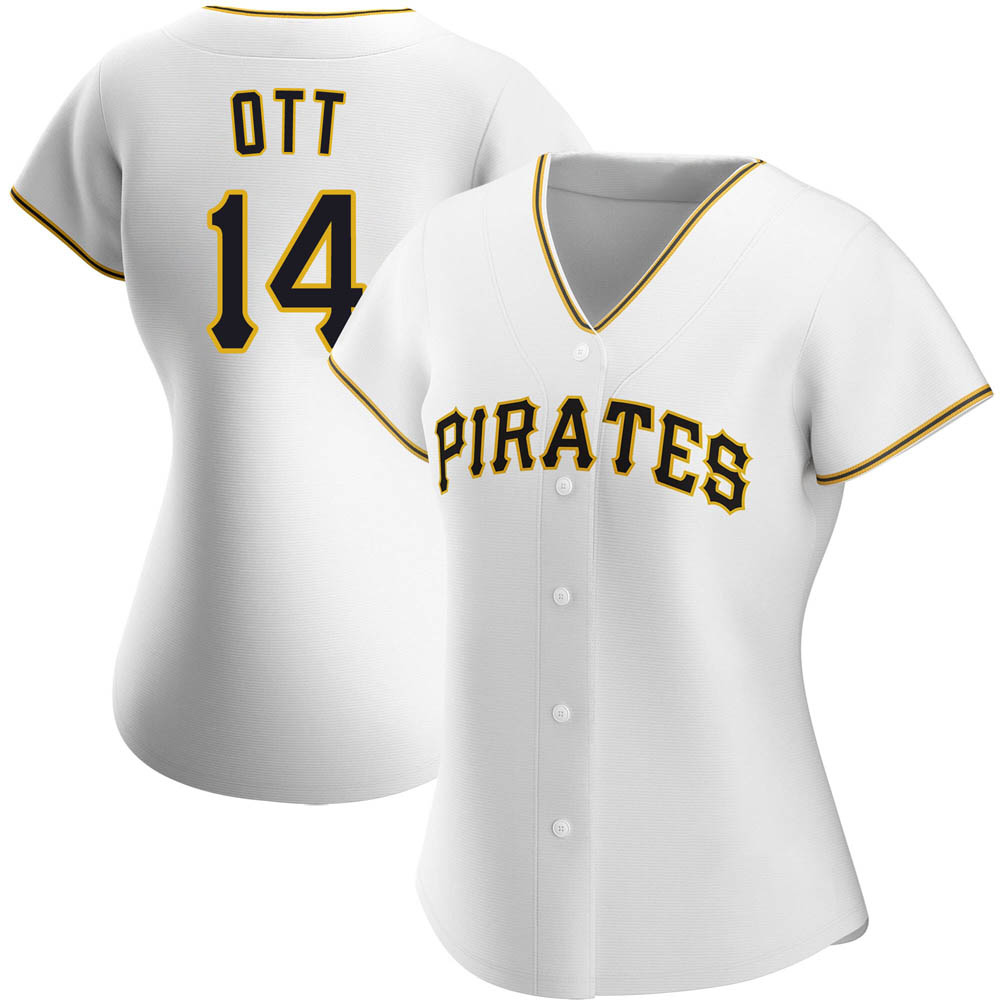 Women's Authentic Pittsburgh Pirates Ed Ott Home Jersey - White Women's Authentic Pittsburgh Pirates Ed Ott Home Jersey - White