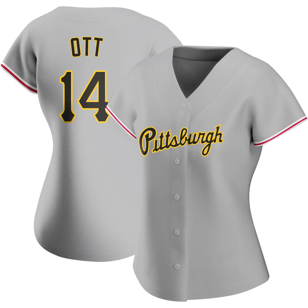 Women's Authentic Pittsburgh Pirates Ed Ott Road Jersey - Gray Women's Authentic Pittsburgh Pirates Ed Ott Road Jersey - Gray
