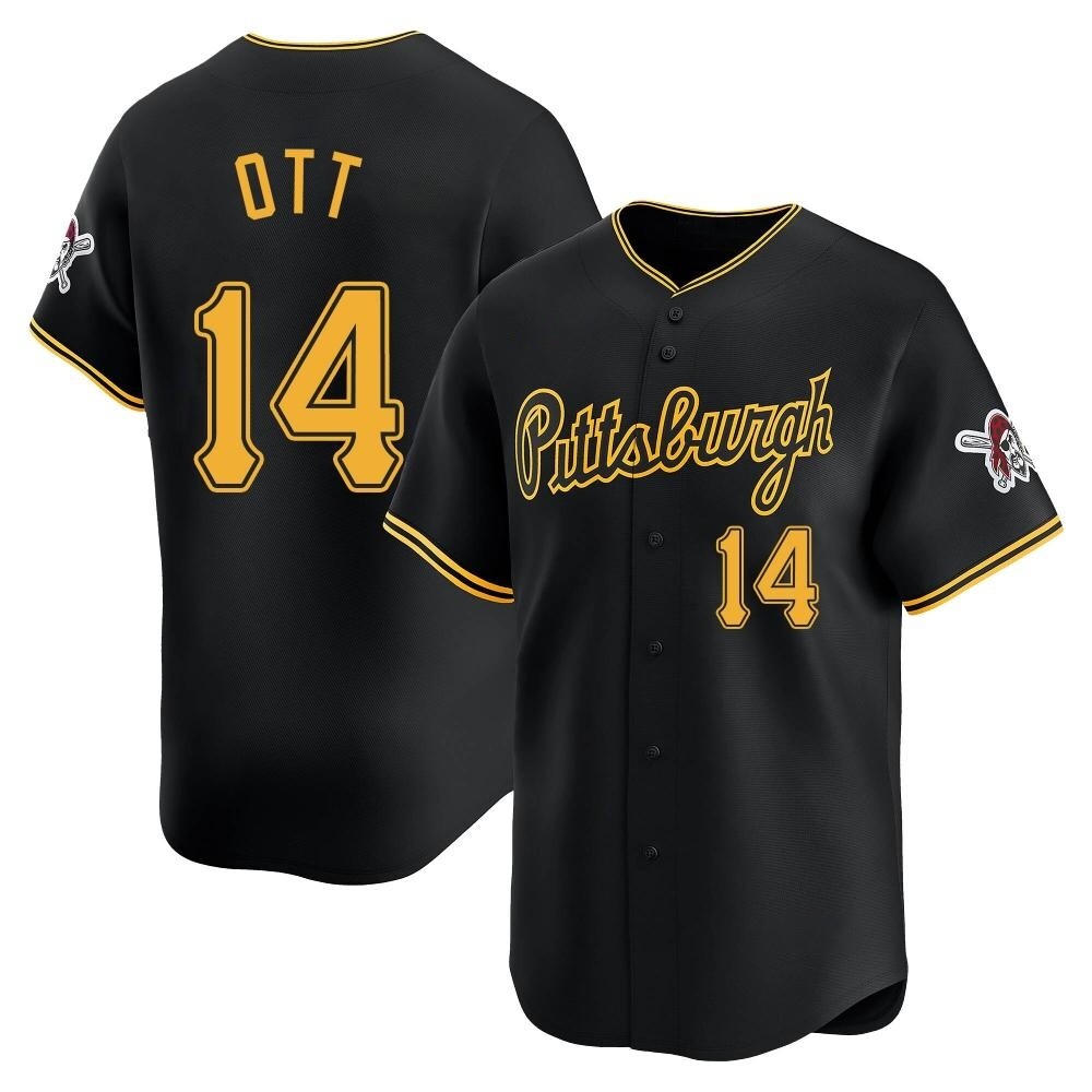 Youth Limited Pittsburgh Pirates Ed Ott Alternate Jersey - Black Youth Limited Pittsburgh Pirates Ed Ott Alternate Jersey - Black