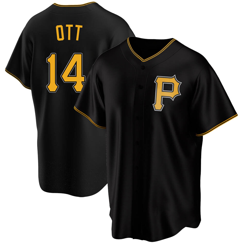 Youth Replica Pittsburgh Pirates Ed Ott Alternate Jersey - Black Youth Replica Pittsburgh Pirates Ed Ott Alternate Jersey - Black