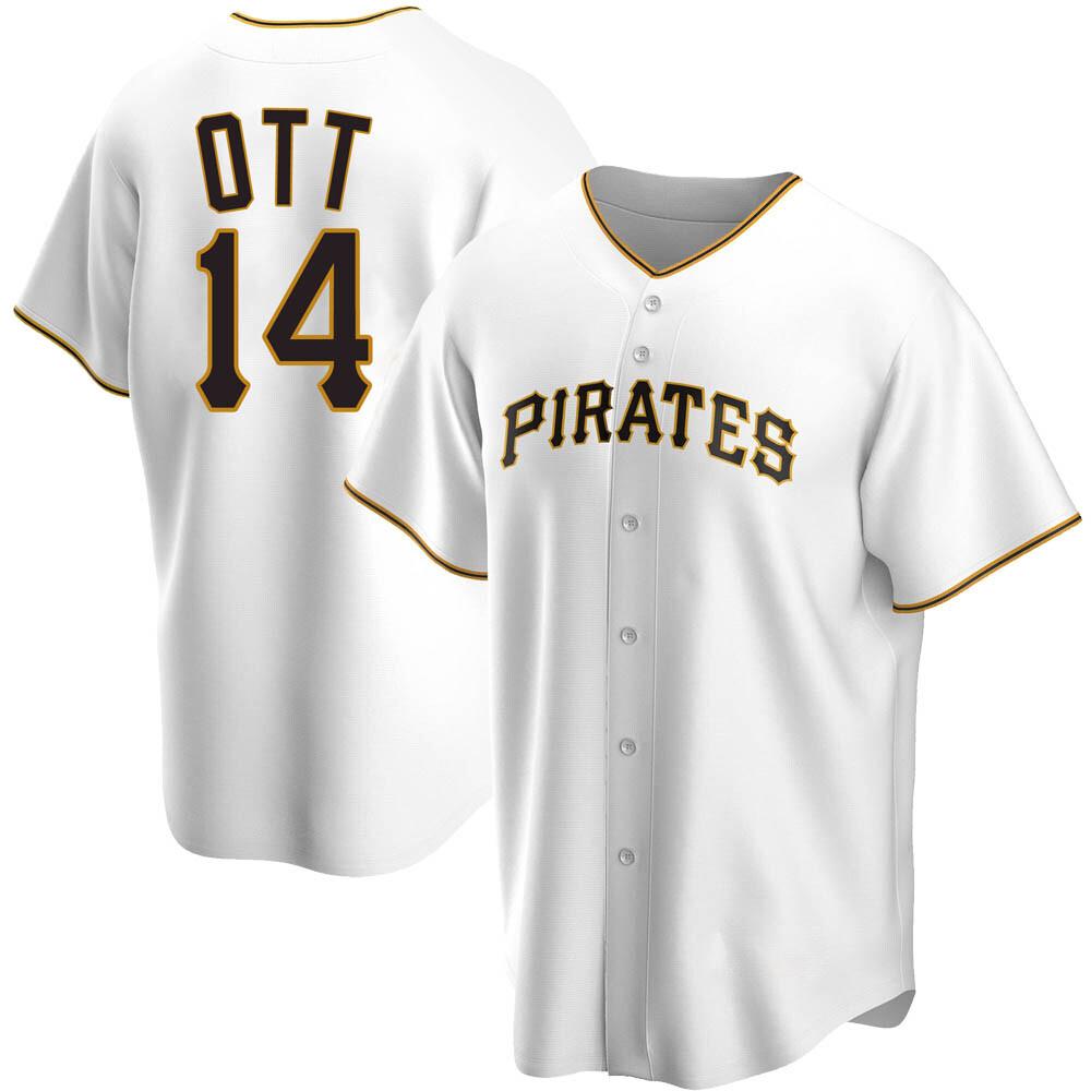 Youth Replica Pittsburgh Pirates Ed Ott Home Jersey - White Youth Replica Pittsburgh Pirates Ed Ott Home Jersey - White