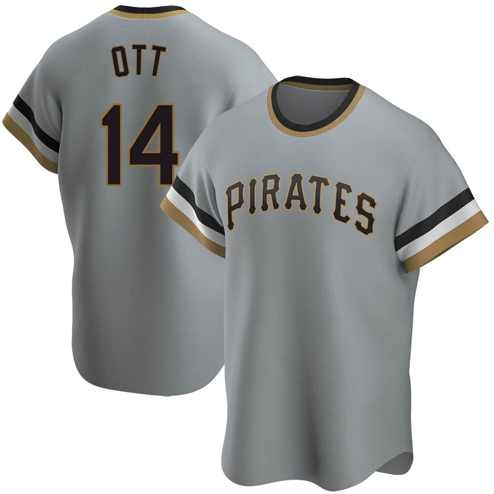Youth Replica Pittsburgh Pirates Ed Ott Road Cooperstown Collection Jersey - Gray Youth Replica Pittsburgh Pirates Ed Ott Road Cooperstown Collection Jersey - Gray