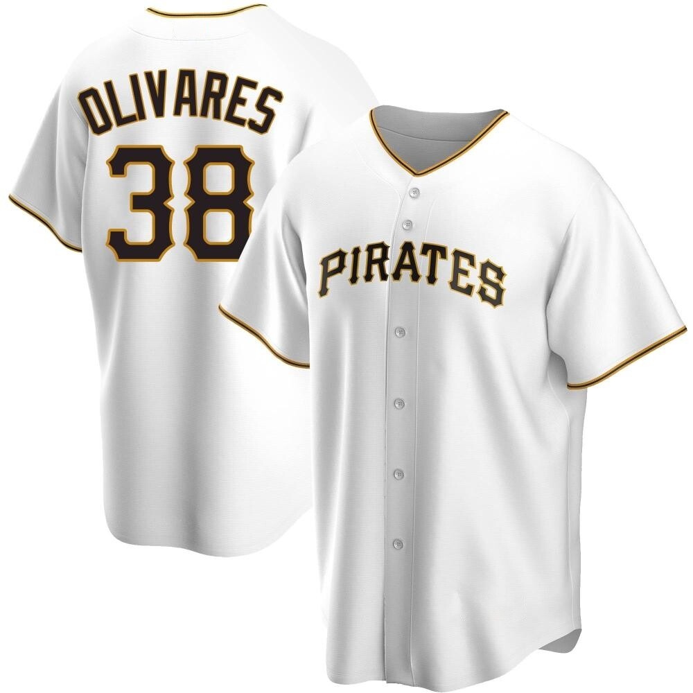 Replica Pittsburgh Pirates Edward Olivares Home Jersey - White Replica Pittsburgh Pirates Edward Olivares Home Jersey - White
