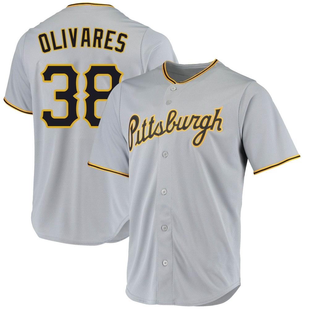 Replica Pittsburgh Pirates Edward Olivares Road Jersey - Gray Replica Pittsburgh Pirates Edward Olivares Road Jersey - Gray