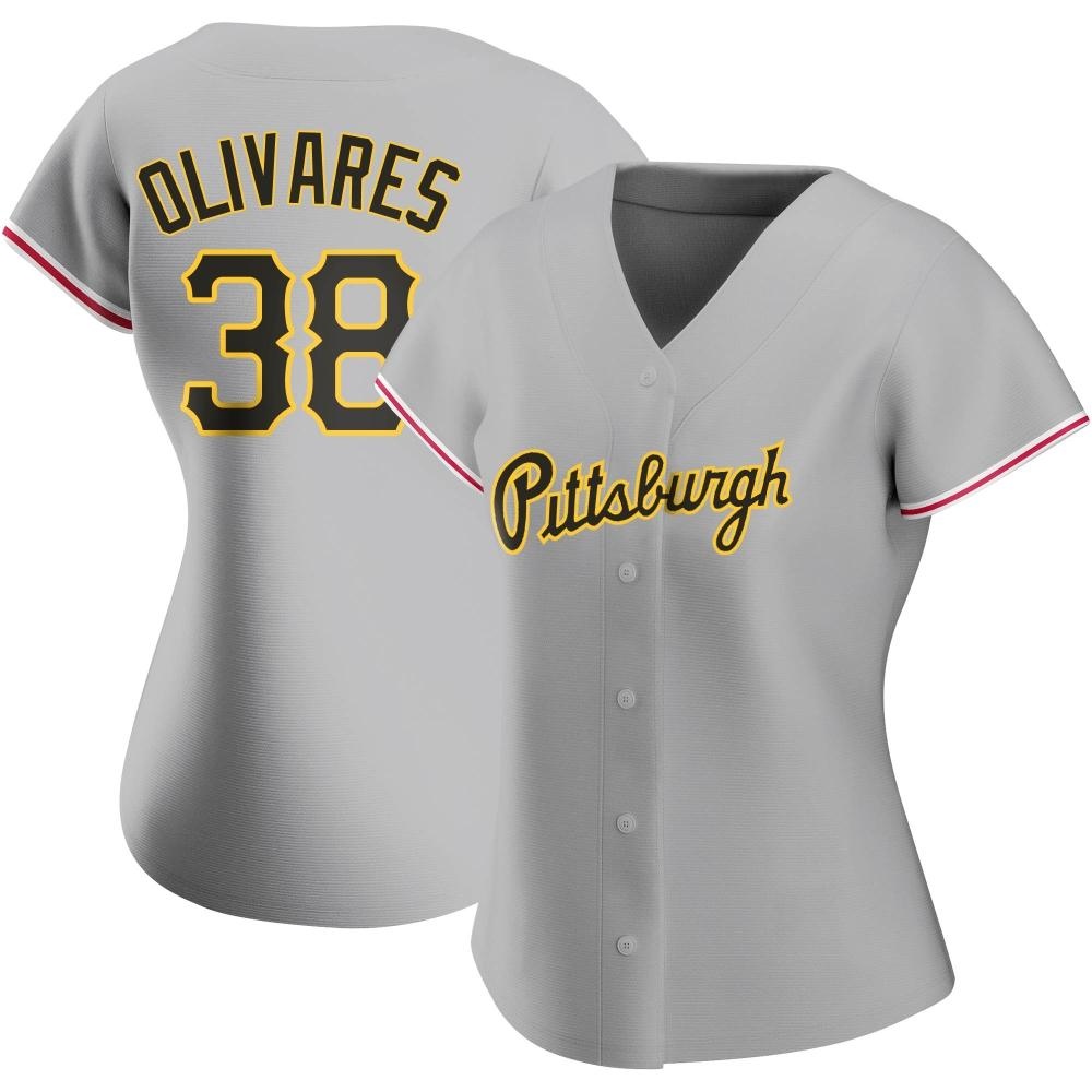 Women's Replica Pittsburgh Pirates Edward Olivares Road Jersey - Gray Women's Replica Pittsburgh Pirates Edward Olivares Road Jersey - Gray