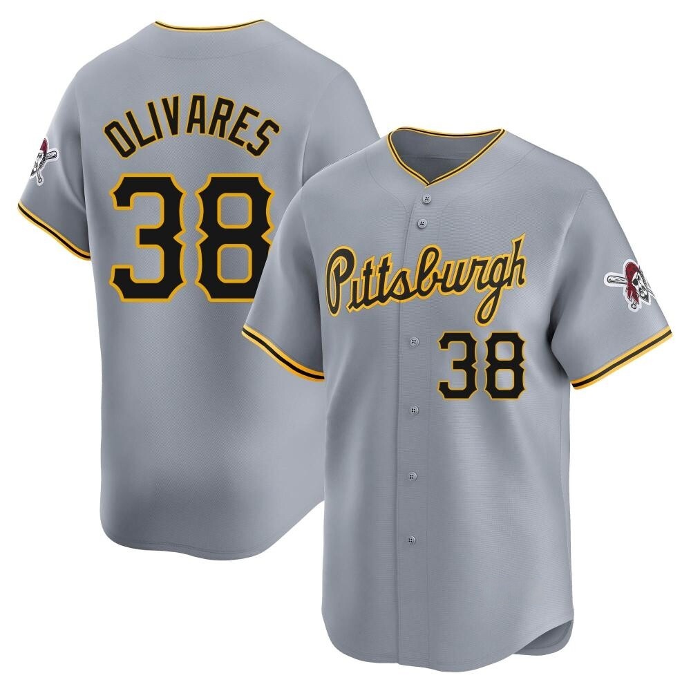 Youth Limited Pittsburgh Pirates Edward Olivares Away Jersey - Gray Youth Limited Pittsburgh Pirates Edward Olivares Away Jersey - Gray