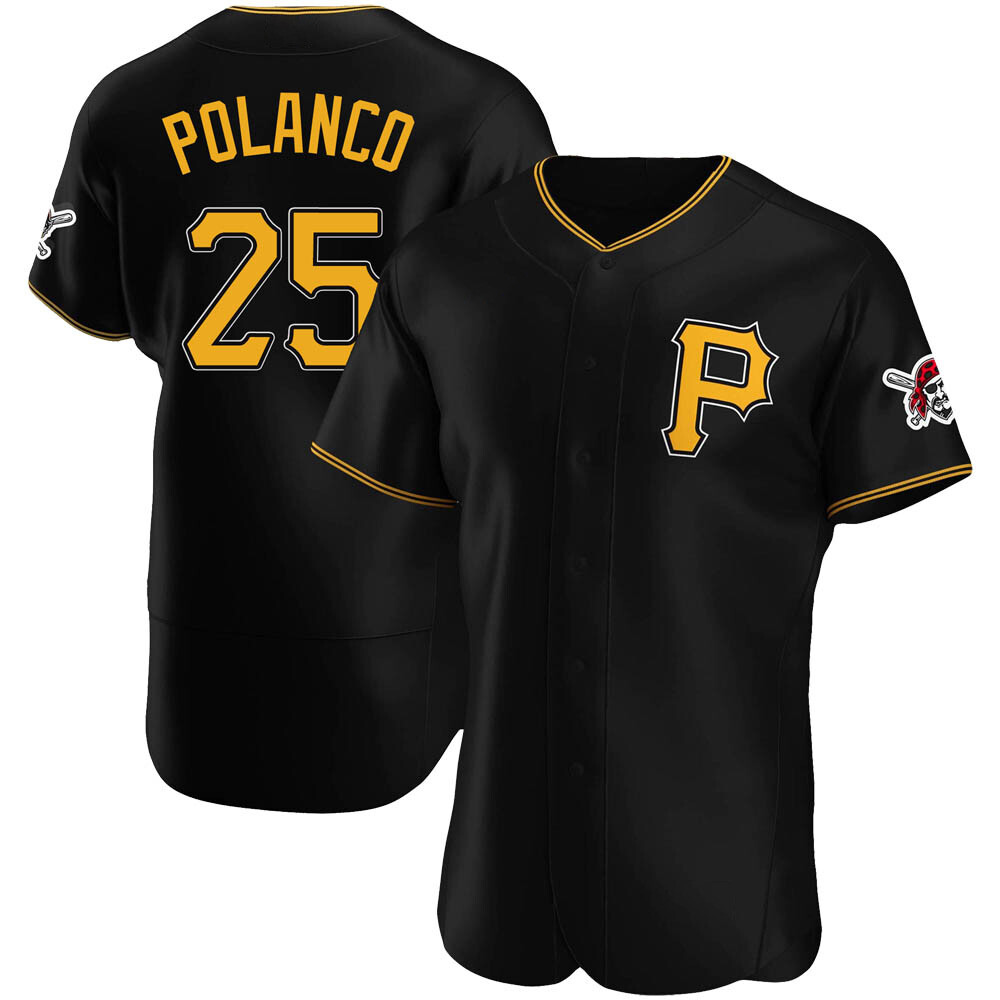 Authentic Pittsburgh Pirates Gregory Polanco Alternate Jersey - Black Authentic Pittsburgh Pirates Gregory Polanco Alternate Jersey - Black