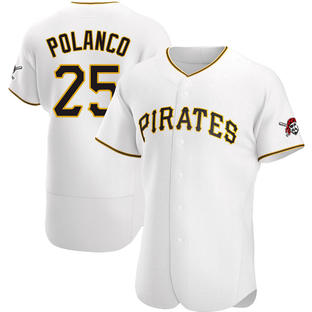 Authentic Pittsburgh Pirates Gregory Polanco Home Jersey - White Authentic Pittsburgh Pirates Gregory Polanco Home Jersey - White