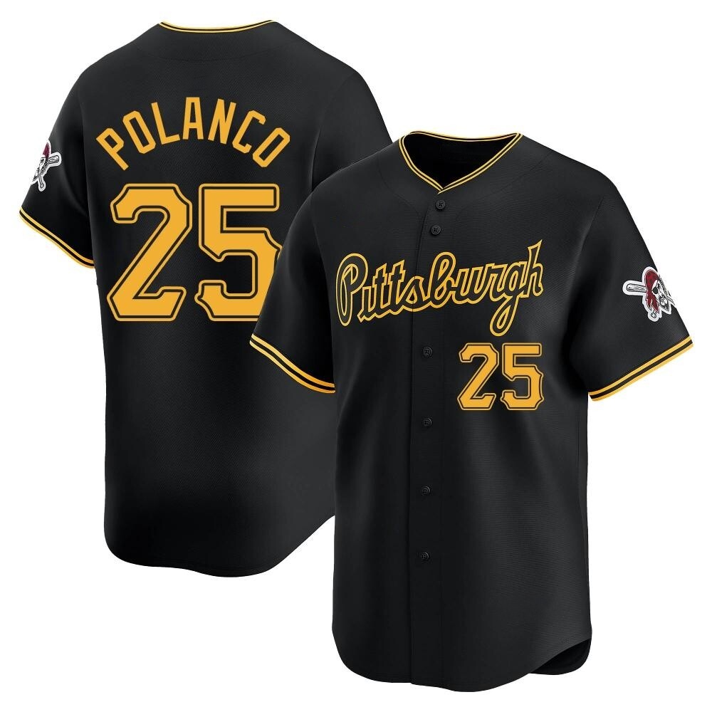 Limited Pittsburgh Pirates Gregory Polanco Alternate Jersey - Black Limited Pittsburgh Pirates Gregory Polanco Alternate Jersey - Black