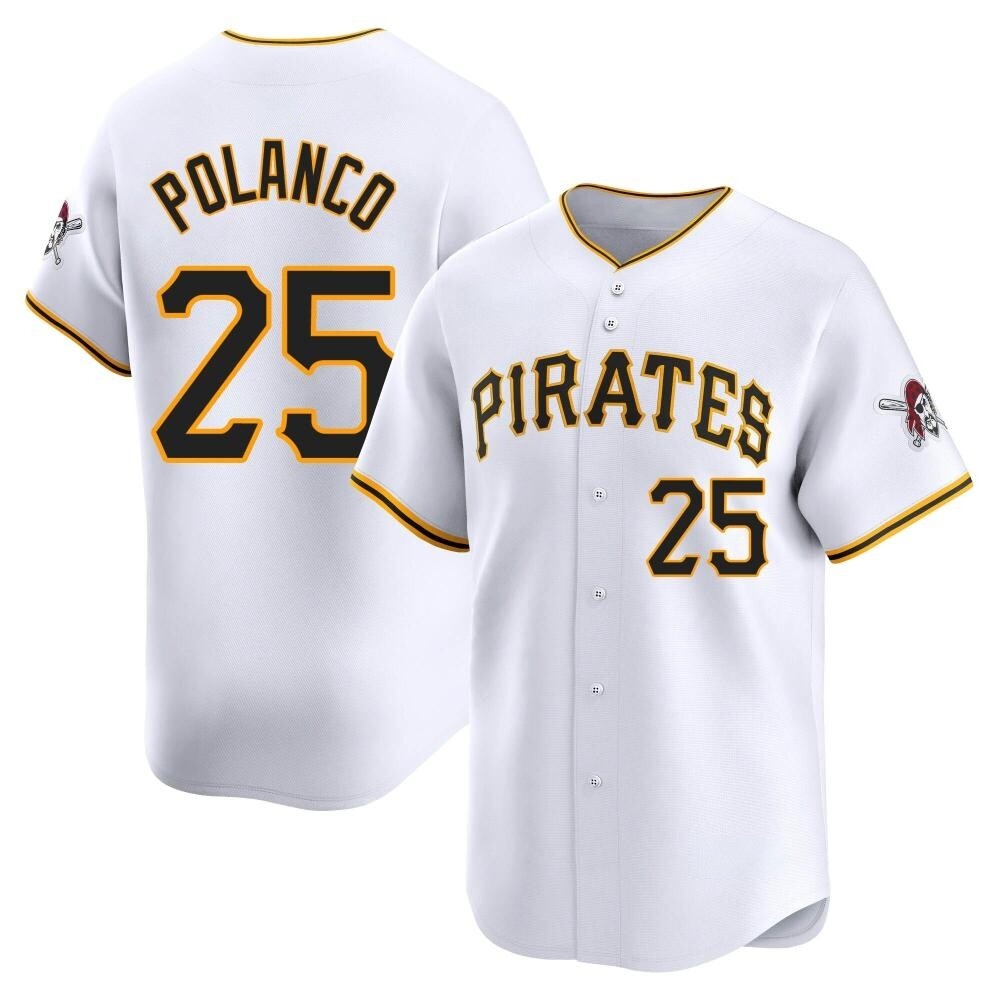 Limited Pittsburgh Pirates Gregory Polanco Home Jersey - White Limited Pittsburgh Pirates Gregory Polanco Home Jersey - White