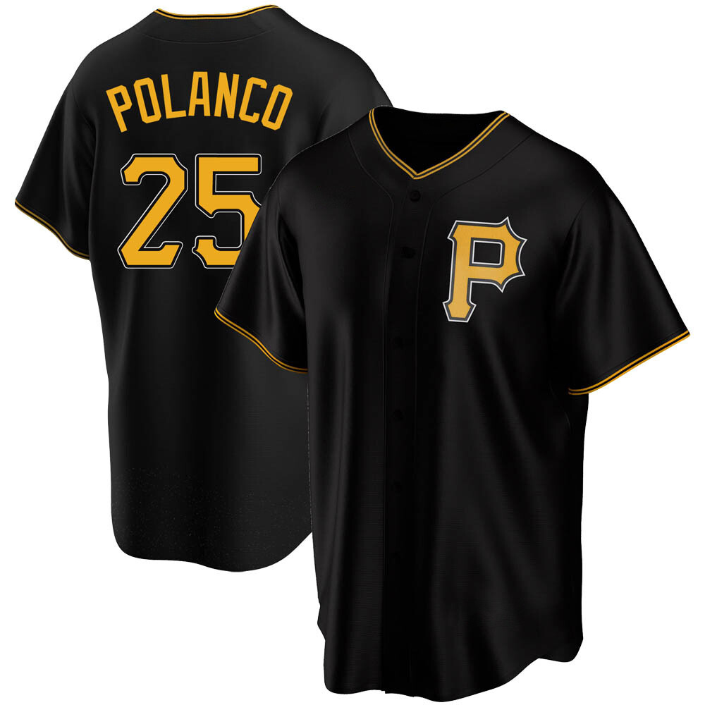 Replica Pittsburgh Pirates Gregory Polanco Alternate Jersey - Black Replica Pittsburgh Pirates Gregory Polanco Alternate Jersey - Black