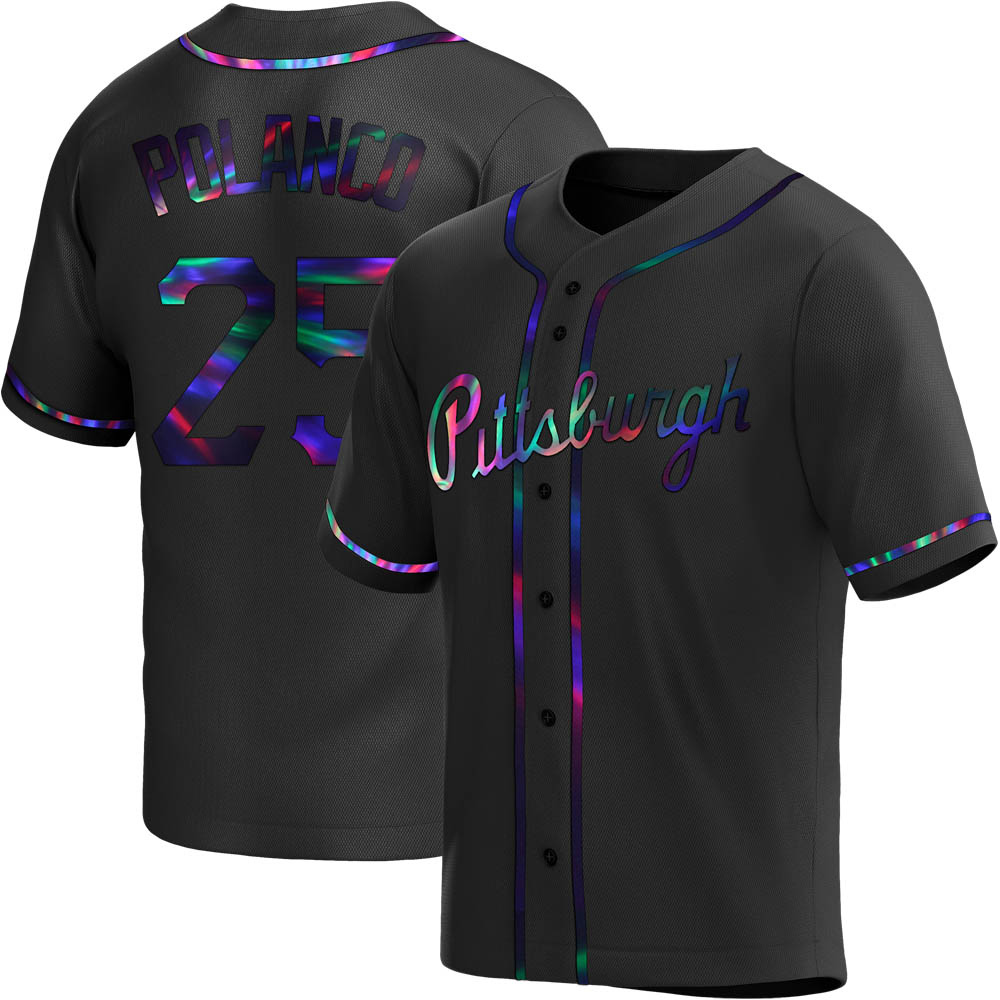 Replica Pittsburgh Pirates Gregory Polanco Alternate Jersey - Black Holographic Replica Pittsburgh Pirates Gregory Polanco Alternate Jersey - Black Holographic