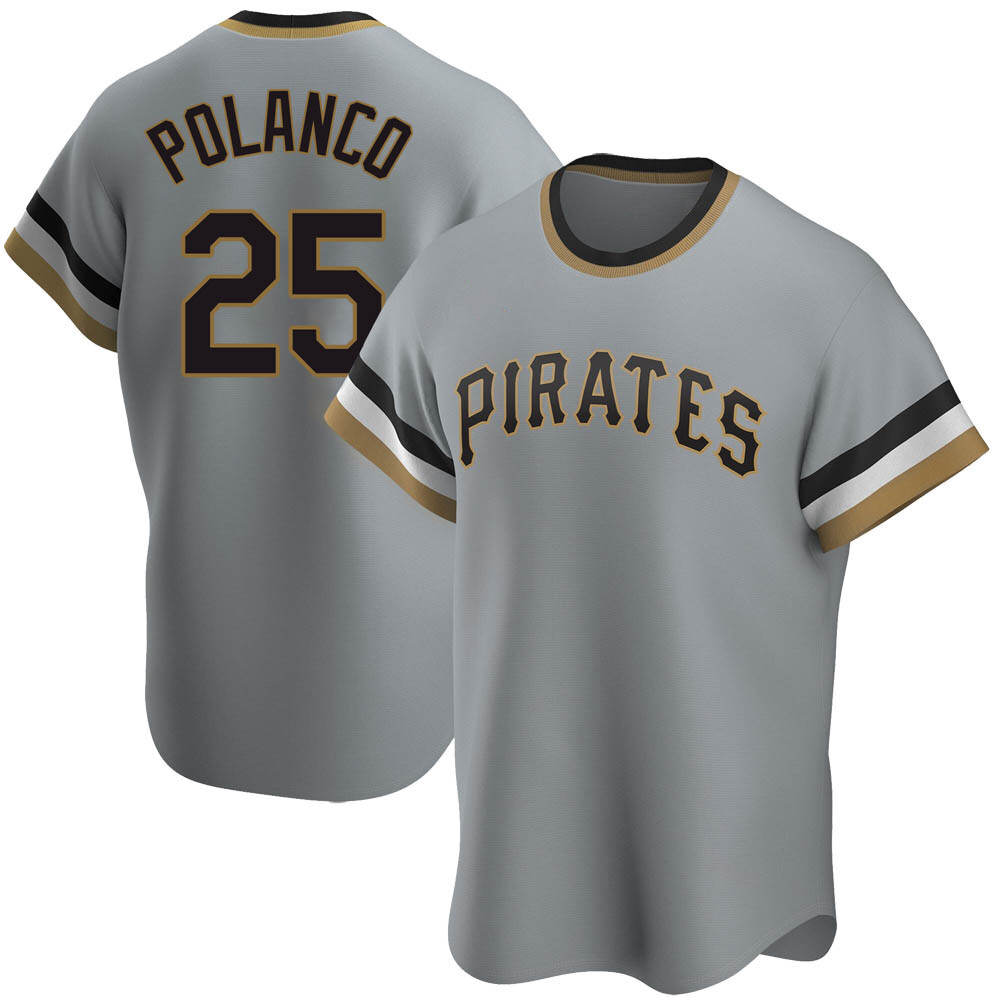 Replica Pittsburgh Pirates Gregory Polanco Road Cooperstown Collection Jersey - Gray Replica Pittsburgh Pirates Gregory Polanco Road Cooperstown Collection Jersey - Gray