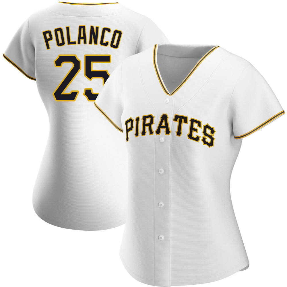 Women's Replica Pittsburgh Pirates Gregory Polanco Home Jersey - White Women's Replica Pittsburgh Pirates Gregory Polanco Home Jersey - White