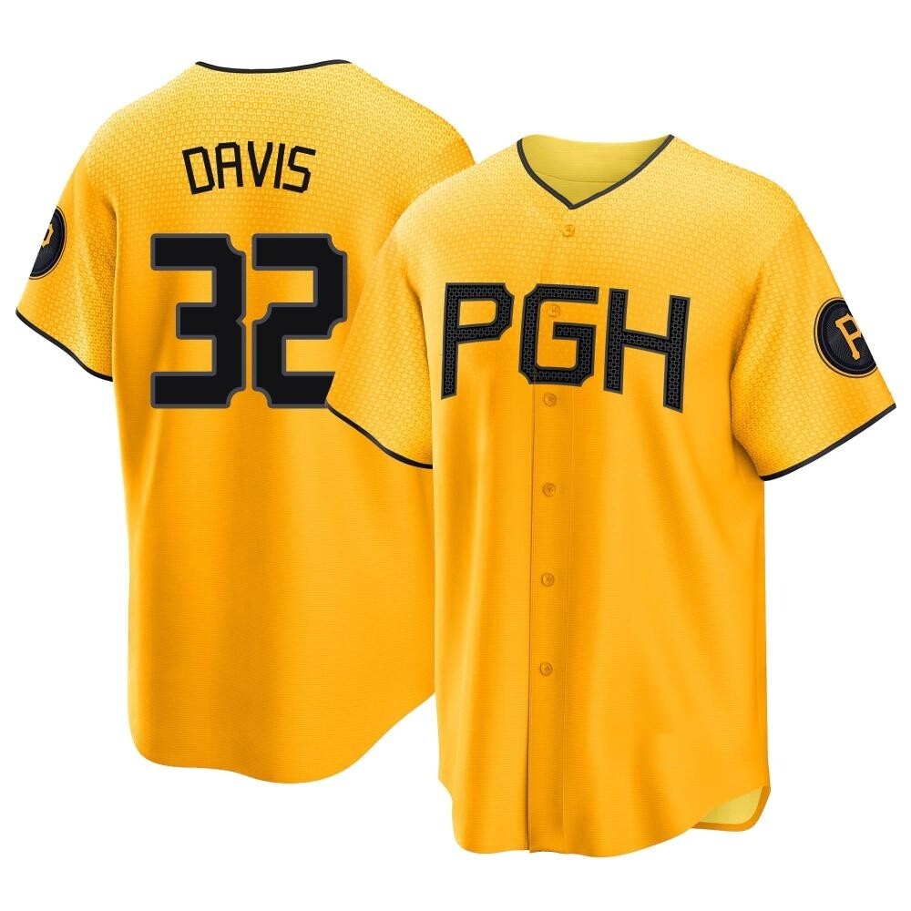 Youth Replica Pittsburgh Pirates Henry Davis 2023 City Connect Jersey - Gold Youth Replica Pittsburgh Pirates Henry Davis 2023 City Connect Jersey - Gold