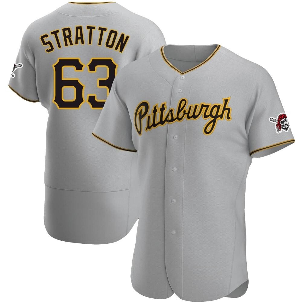 Authentic Pittsburgh Pirates Hunter Stratton Road Jersey - Gray Authentic Pittsburgh Pirates Hunter Stratton Road Jersey - Gray
