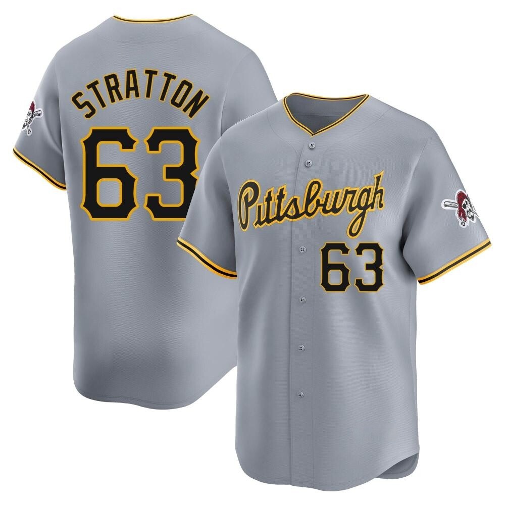 Limited Pittsburgh Pirates Hunter Stratton Away Jersey - Gray Limited Pittsburgh Pirates Hunter Stratton Away Jersey - Gray