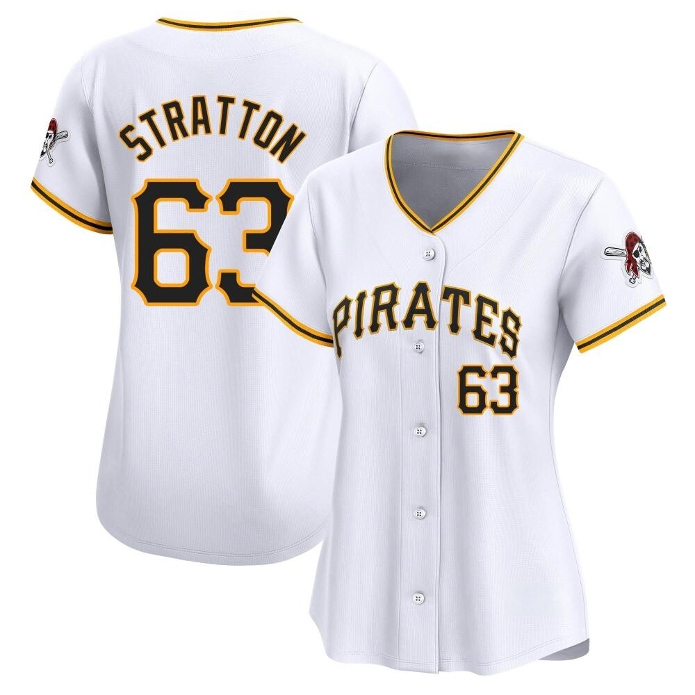 Women's Limited Pittsburgh Pirates Hunter Stratton Home Jersey - White Women's Limited Pittsburgh Pirates Hunter Stratton Home Jersey - White