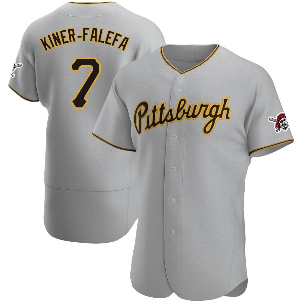 Authentic Pittsburgh Pirates Isiah Kiner-Falefa Road Jersey - Gray Authentic Pittsburgh Pirates Isiah Kiner-Falefa Road Jersey - Gray