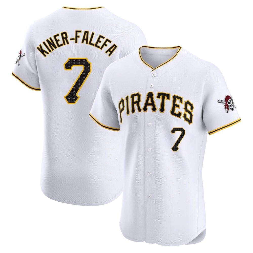 Elite Pittsburgh Pirates Isiah Kiner-Falefa Home Jersey - White Elite Pittsburgh Pirates Isiah Kiner-Falefa Home Jersey - White