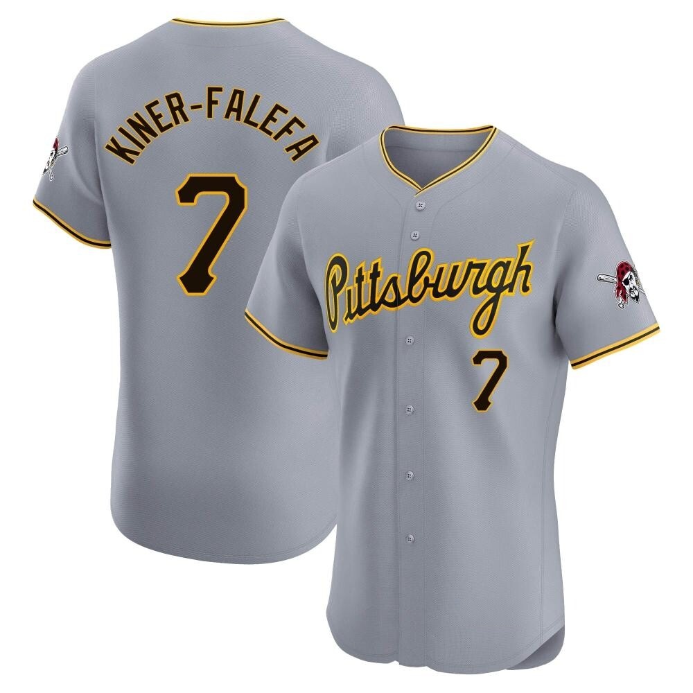 Elite Pittsburgh Pirates Isiah Kiner-Falefa Road Jersey - Gray Elite Pittsburgh Pirates Isiah Kiner-Falefa Road Jersey - Gray