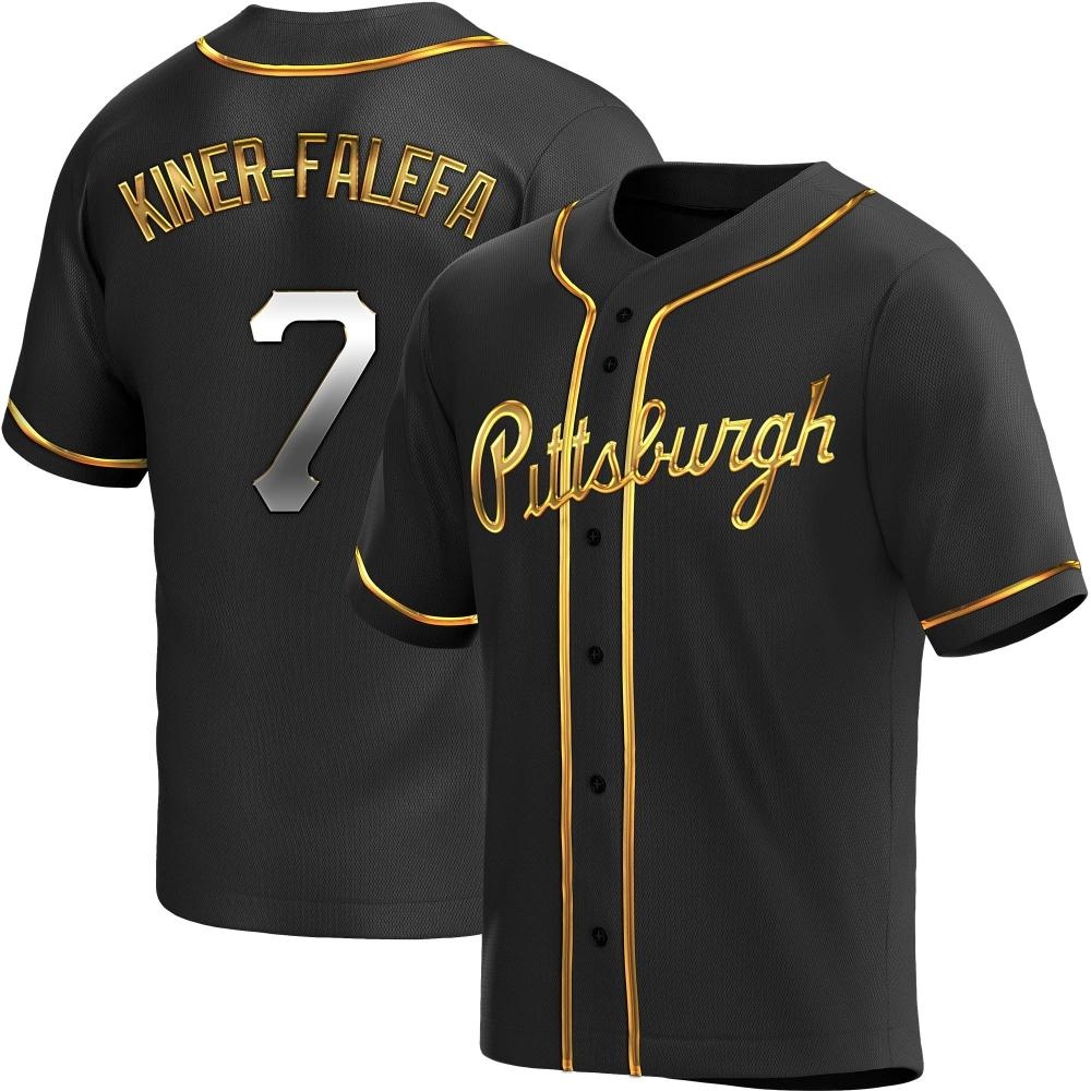 Replica Pittsburgh Pirates Isiah Kiner-Falefa Alternate Jersey - Black Golden Replica Pittsburgh Pirates Isiah Kiner-Falefa Alternate Jersey - Black Golden