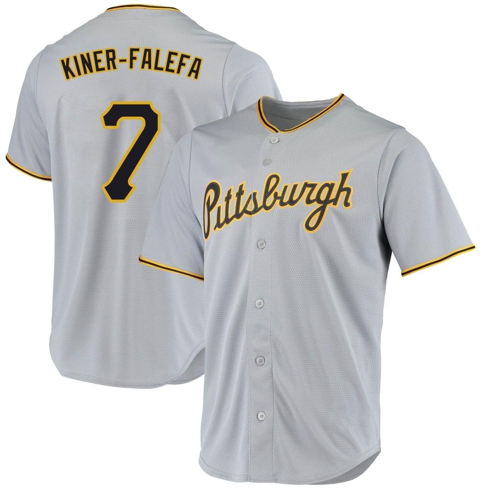Replica Pittsburgh Pirates Isiah Kiner-Falefa Road Jersey - Gray Replica Pittsburgh Pirates Isiah Kiner-Falefa Road Jersey - Gray