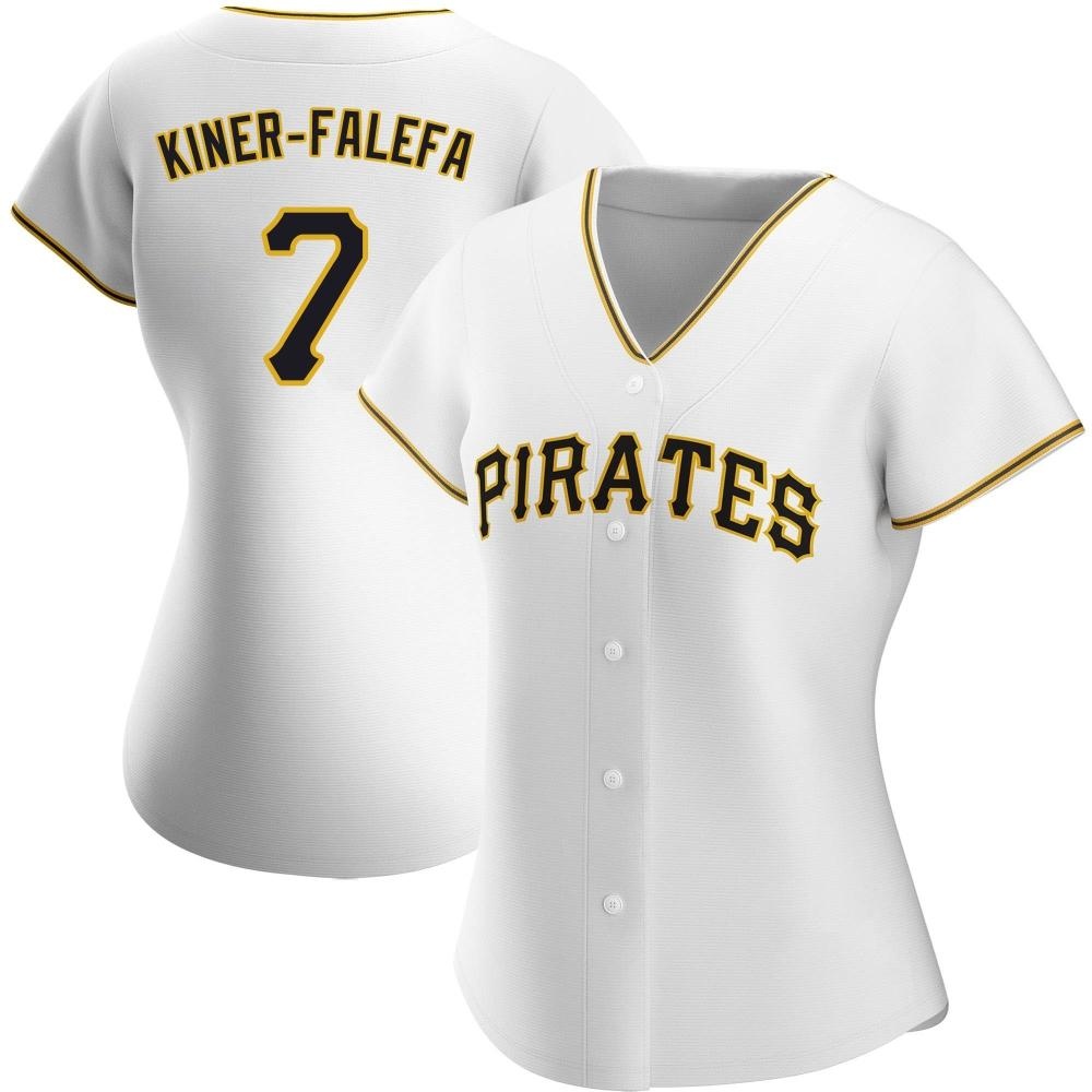 Women's Authentic Pittsburgh Pirates Isiah Kiner-Falefa Home Jersey - White Women's Authentic Pittsburgh Pirates Isiah Kiner-Falefa Home Jersey - White