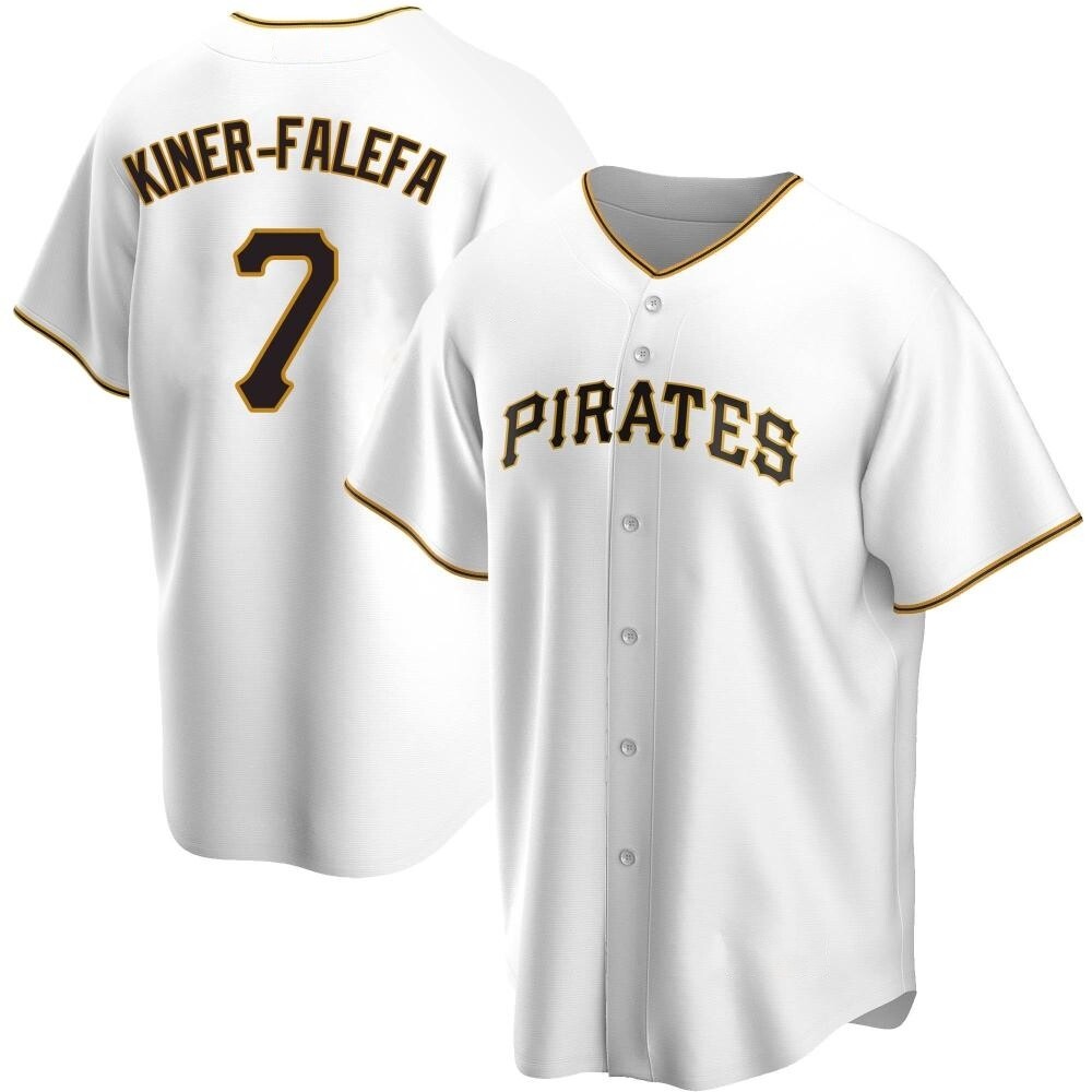 Youth Replica Pittsburgh Pirates Isiah Kiner-Falefa Home Jersey - White Youth Replica Pittsburgh Pirates Isiah Kiner-Falefa Home Jersey - White
