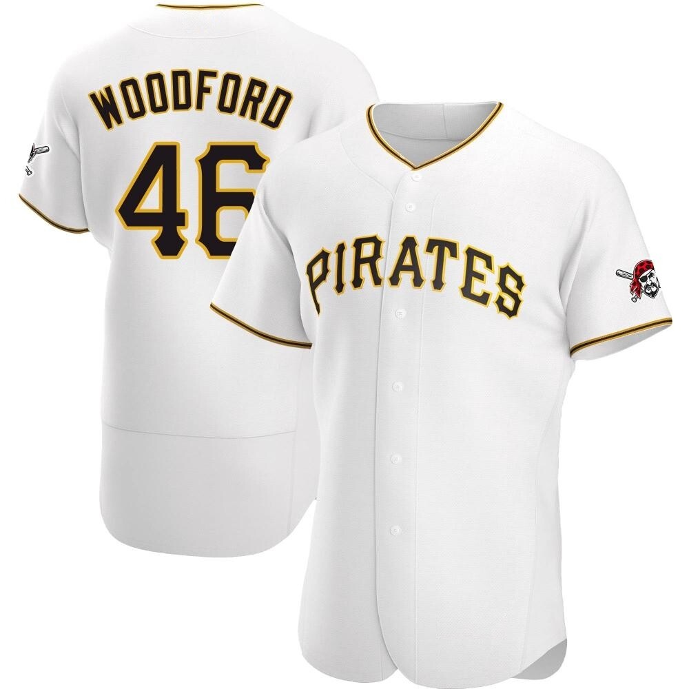 Authentic Pittsburgh Pirates Jake Woodford Home Jersey - White Authentic Pittsburgh Pirates Jake Woodford Home Jersey - White