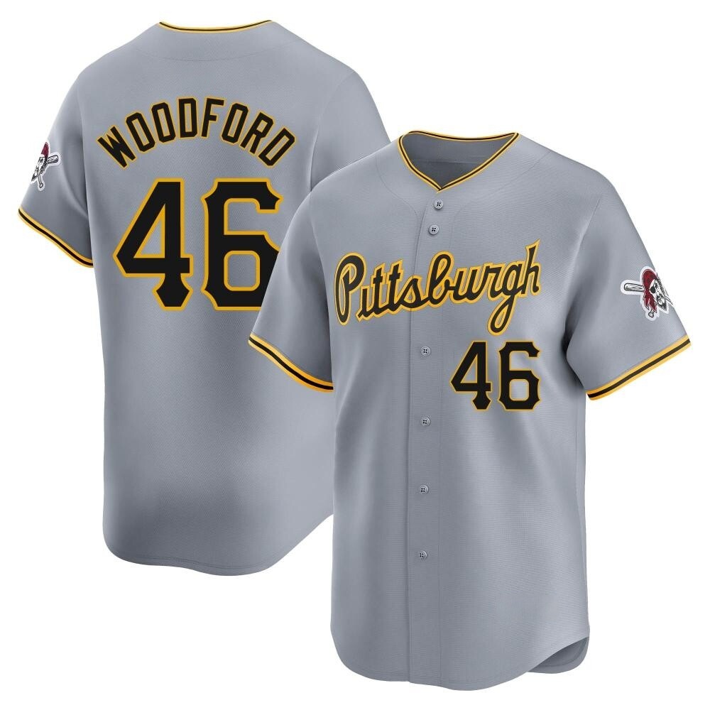Youth Limited Pittsburgh Pirates Jake Woodford Away Jersey - Gray Youth Limited Pittsburgh Pirates Jake Woodford Away Jersey - Gray