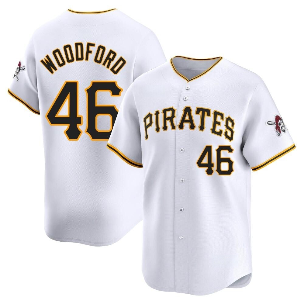 Youth Limited Pittsburgh Pirates Jake Woodford Home Jersey - White Youth Limited Pittsburgh Pirates Jake Woodford Home Jersey - White